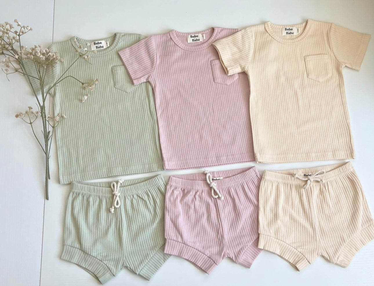 Ribbed Summer Set - Oatmeal