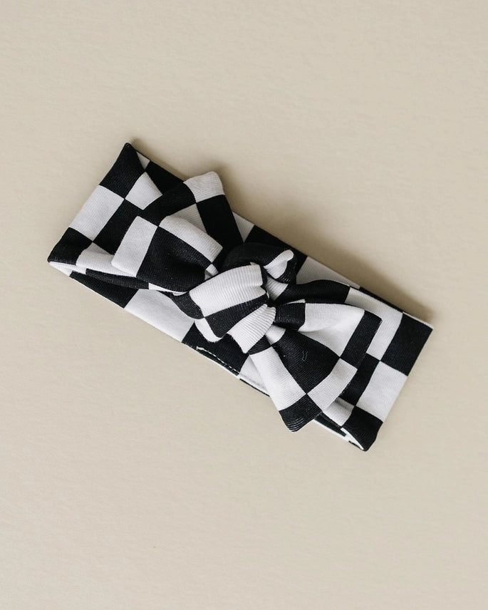 Checkered Headband - Black