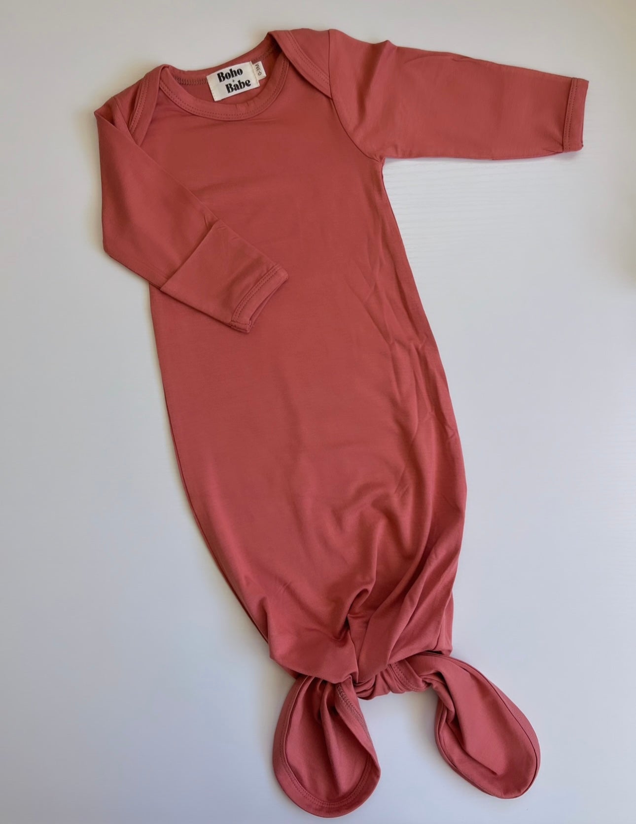 Bamboo Knotted Gown - Dusty Rose