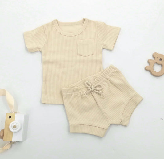 Ribbed Summer Set - Oatmeal